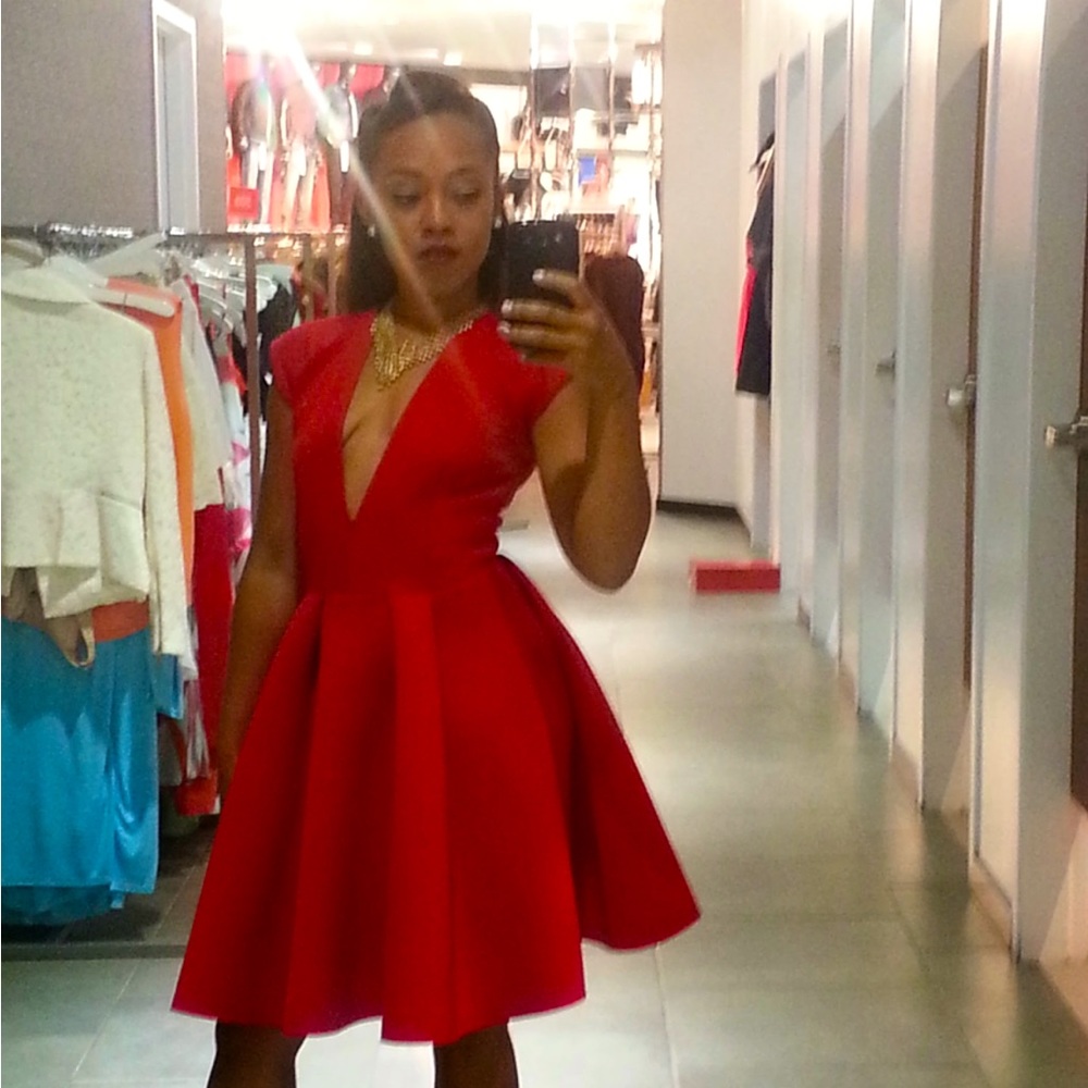 Red guess dress